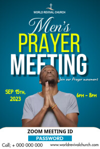 Men Prayer Night Poster template