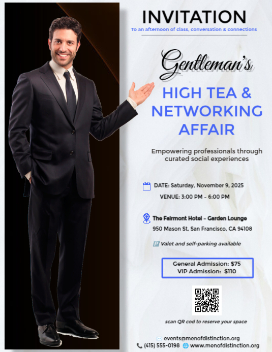 Men Professional High Tea Event Ad Template | PosterMyWall