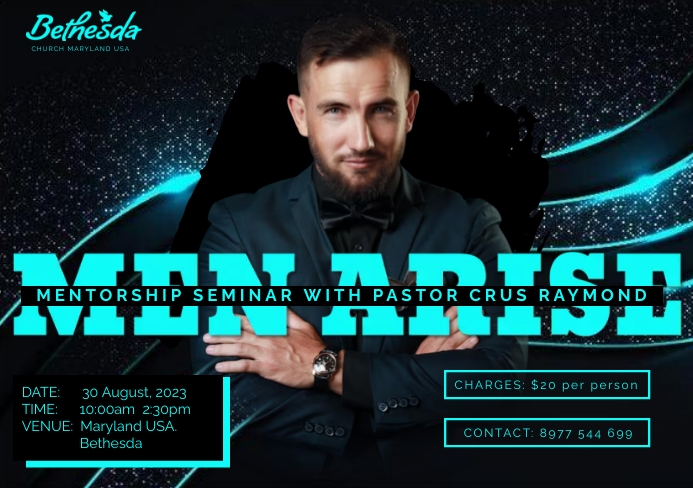 MEN SEMINAR POSTER Template | PosterMyWall