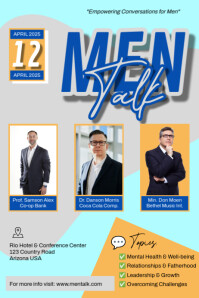 White Men's Talk Conference Poster Template