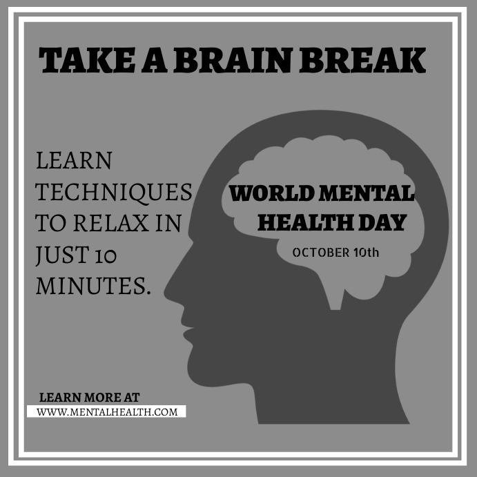 MENATAL HEALTH DAY POSTER template