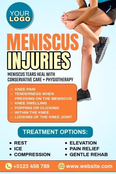 Meniscus Injuries Poster template