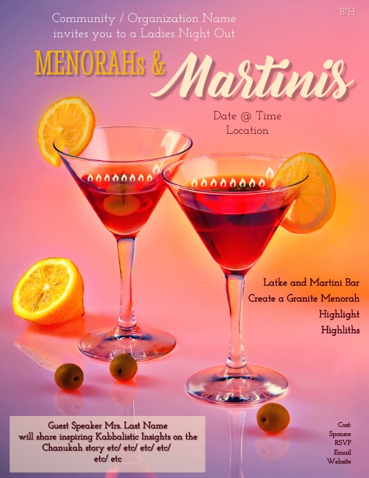 Copy of Menorahs and Martinis (2) PosterMyWall