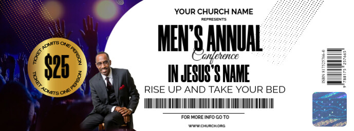 Mens conference Ticket Template | PosterMyWall