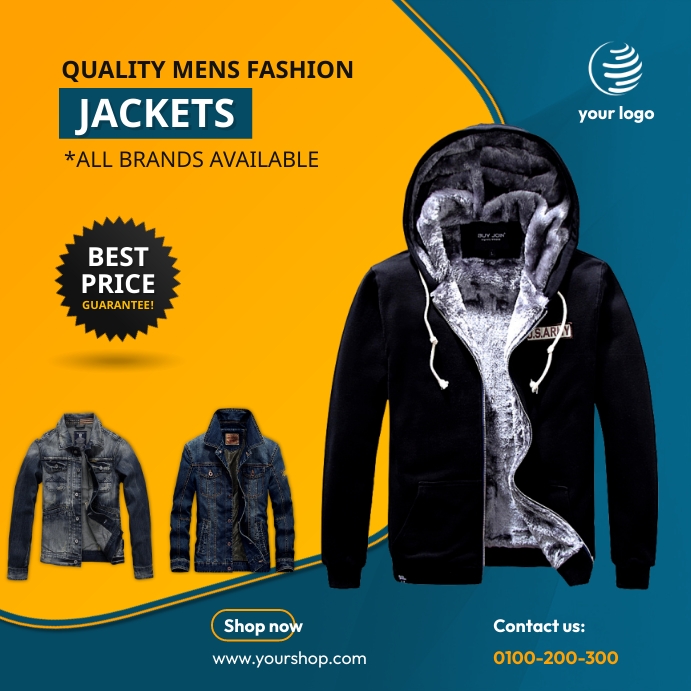 Mens jackets Template | PosterMyWall