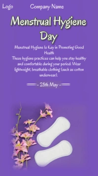 Menstrual hygiene Instagram Story template