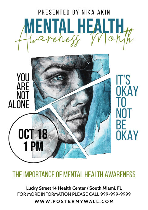 Mental Awareness Flyer Health Depression Template Postermywall