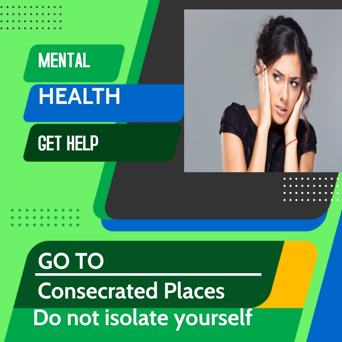 mental health, get help Instagram Post template