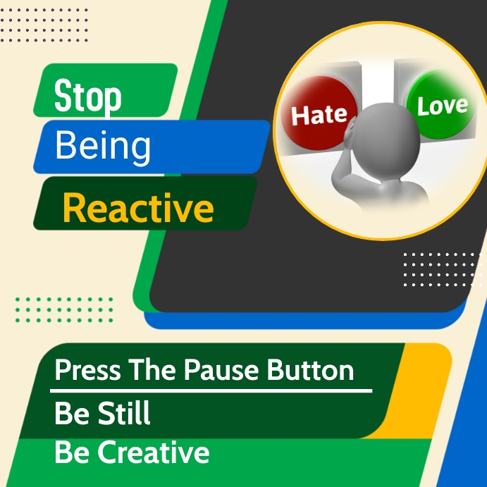 mental health, stop being reactive Template | PosterMyWall