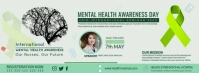 mental health awareness facebook cover flyer template