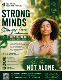 Mental Health Awareness Flyer template