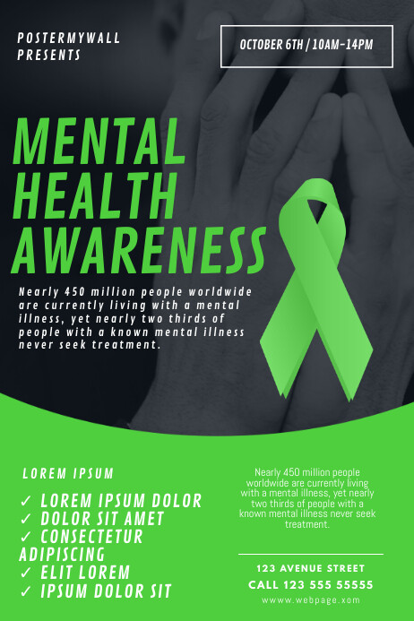 Mental Health Awareness Flyer Template | PosterMyWall