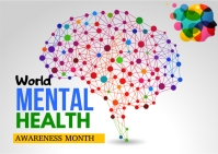 Mental health awareness month, mental health Postcard template