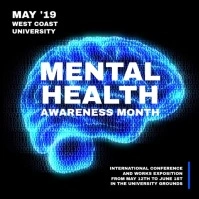 Mental Health Awareness Month Flyer Isikwele (1:1) template