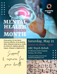 Mental Health Awareness Month Flyer Template PosterMyWall mental-health-awareness-month-flyer-template-postermywall