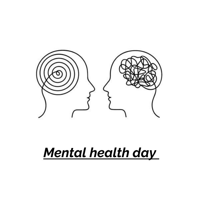 Mental Health Awareness Month logo, Mental H template
