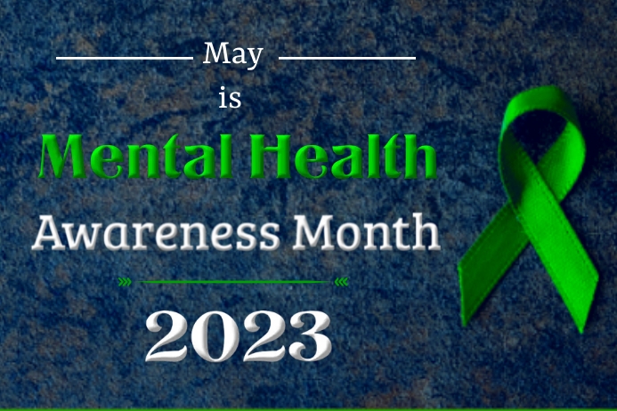 mental health awareness month poster template