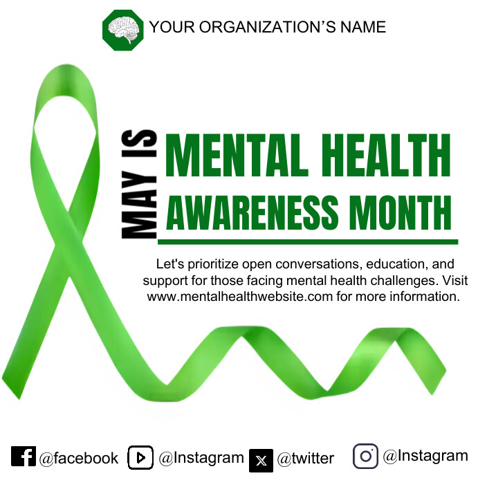 Mental Health Awareness Month Template PosterMyWall mental-health-awareness-month-template-postermywall