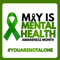 Mental health awareness month template. Post Instagram