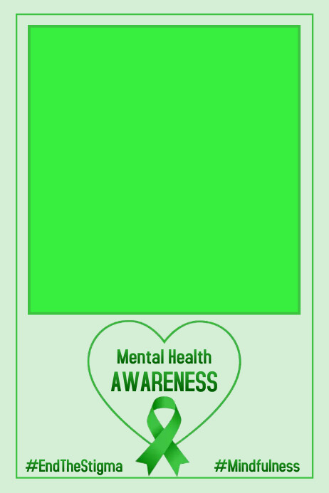 Health Editable Frame Plantilla de Mental Health Awareness Photo Frame Template | PosterMyWall