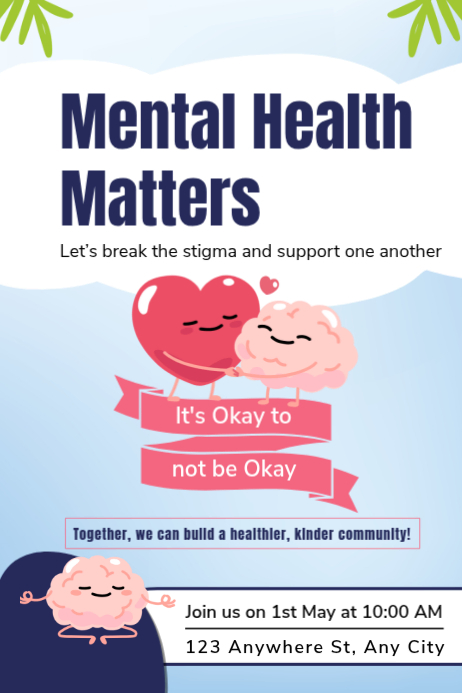 Poster Awareness Mental Health Awareness Poster Template | PosterMyWall