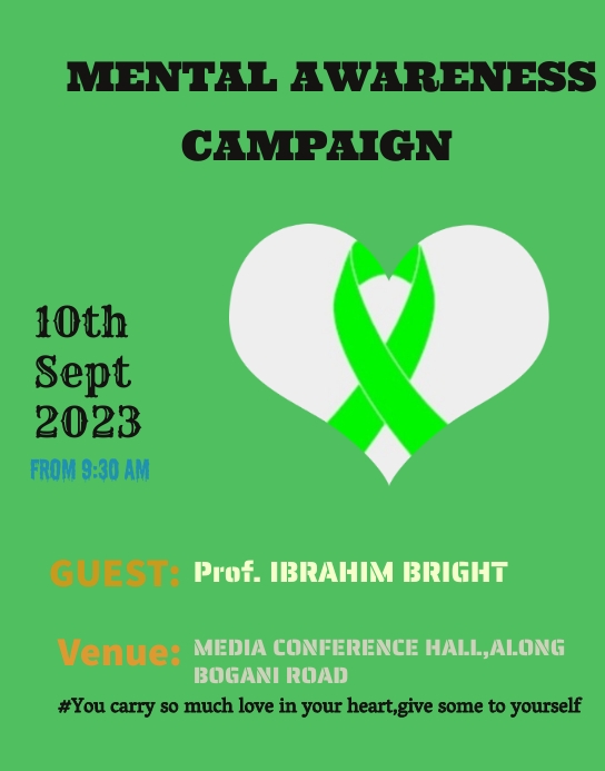 Poster Awareness Mental Health Awareness Poster Template | PosterMyWall