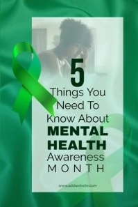 Mental Health Awareness Tips Pinterest Graphic template