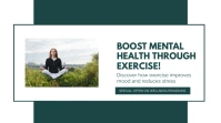 Mental Health Boost Exercises with Woman on S Message Twitter template
