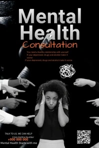Mental Health Consultation Poster template