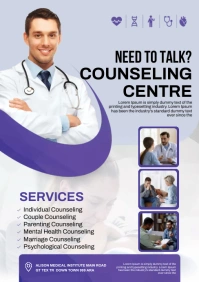 Mental health consulting flyer A5 template