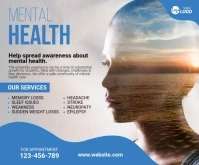 Mental Health counseling Large Rectangle template