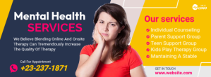 Mental health Facebook cover Photo template