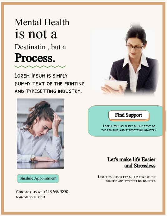 mental health flyer Template PosterMyWall