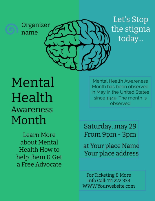 Mental health Flyer Template PosterMyWall Mental health Flyer Template PosterMyWall