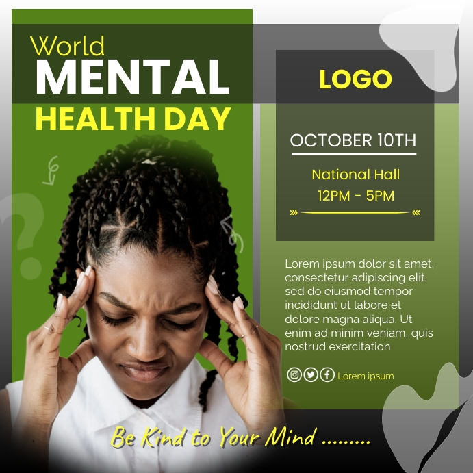 Mental Health Flyer Template PosterMyWall Mental Health Flyer Template PosterMyWall