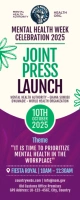 Mental Health Joint Press Launch Banner Template ป้ายโรลอัป 2' × 5'