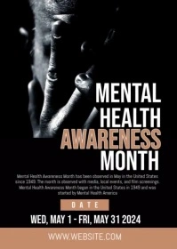 Mental Health Month A6 template