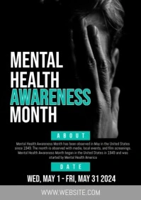 Mental Health Month A3 template