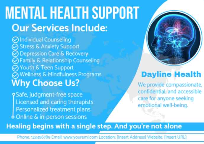 mental health post card design template | PosterMyWall