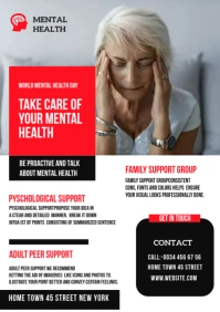 Mental health poster A4 template