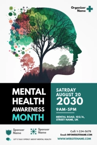 Mental Health Poster template