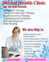 Mental Health Psychotherapy Clinic Psychologist Counsler Hypnotherapy NLP Healing Instagram Portrait template
