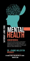 Mental Health Roll Up Banner Bannière rétractable 3 pouces x 6 pouces template