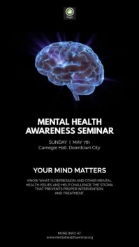 mental health seminar Digital Display (9:16) template