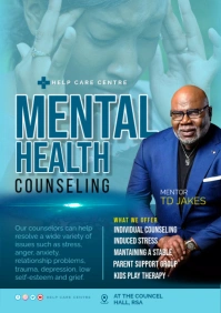 Mental Health Support A5 template