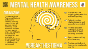 黄色 Mental Health Awareness Display digitale Template