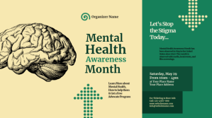 Gul Mental Health Awareness Twitter-opslag Template