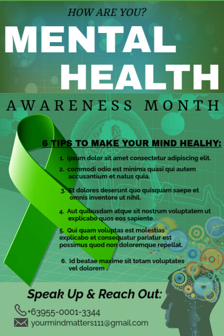 Mental Health Wellness Plakkaat template