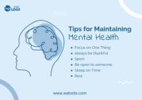 Mental Health Wellness Template Carte postale
