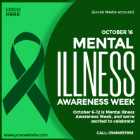 Mental Illness Awareness Week Instagram Post template